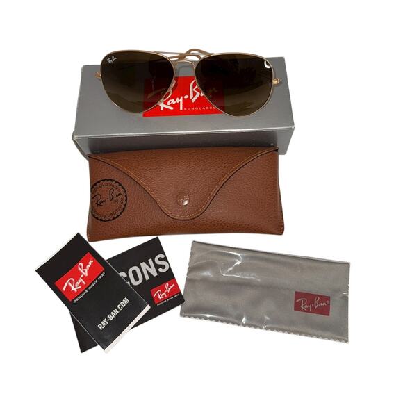 NEW NWT Ray Ban Aviator Sunglasses Box Included - Picture 1 of 8